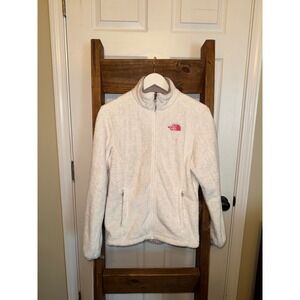 The North Face White Fuzzy Fleece Jacket Zip Up Women's M
